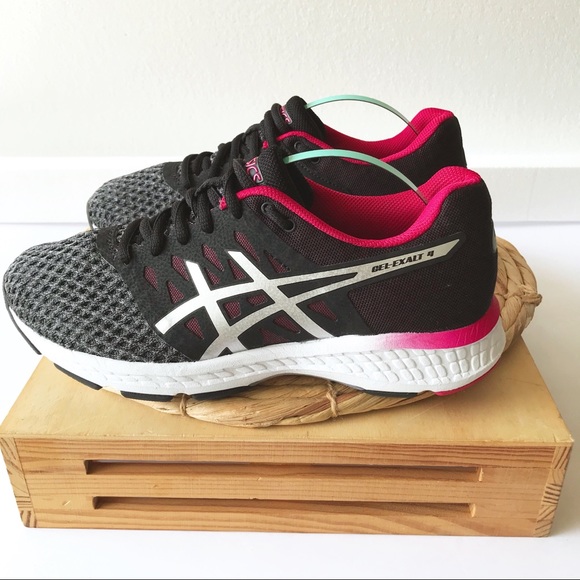 Asics Gel Exalt 4 Running Shoes Black/Pink Sz 6 - Picture 3 of 11